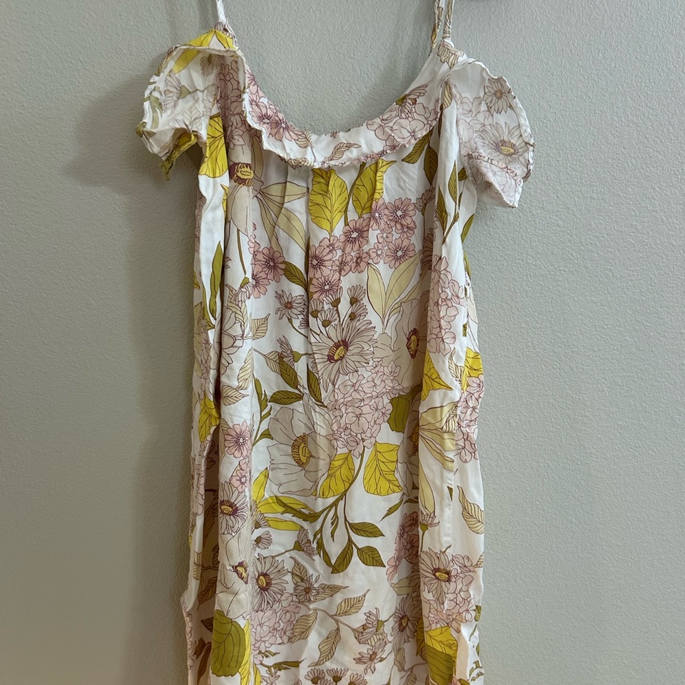 Volcom Floral Dress with Yellow and Pink Hues